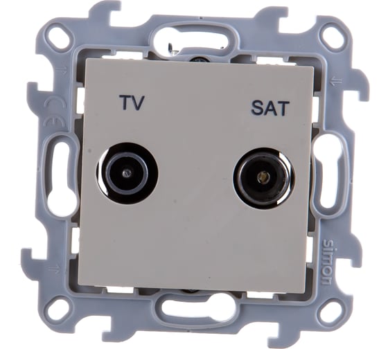 Изображение товара Розетка TV-SAT Simon проходная, сл кость 2410485-031