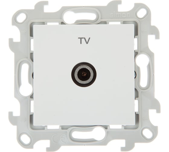 Изображение товара ТВ розетка Simon проходная, бел 2410475-030