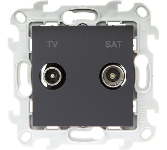 Изображение товара Розетка TV-SAT Simon одиночная, графит 2410487-038