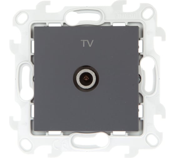 Изображение товара ТВ розетка Simon одиночная, графит 2450477-038