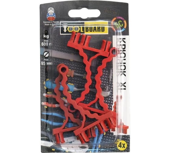 Изображение товара Комплект крючков р. XL, красный ToolBoard 4630046500170