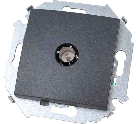 Изображение товара TV розетка Simon одиночная, винтовой зажим, графит 1591475-038