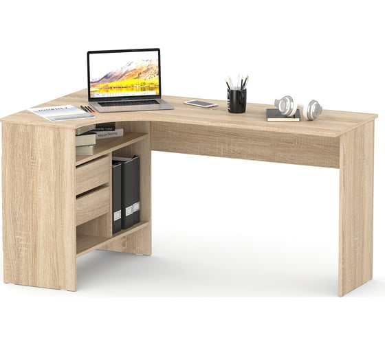 Изображение товара Письменный стол СОКОЛ СПм-25 дуб сонома, левый 00-00013781