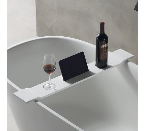 Изображение товара Полка для ванны ABBER Stein белая матовая AS1601