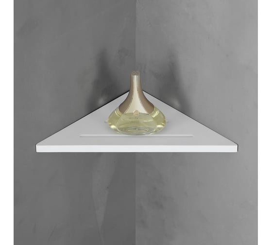 Изображение товара Угловая полочка для ванной комнаты ABBER Stein белая матовая AS1652