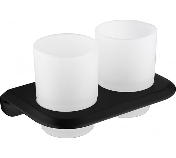 Изображение товара Двойной стакан для зубных щеток ABBER Nord черный матовый AA1557B