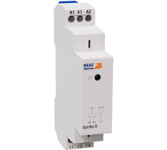 Изображение товара Промежуточное реле КЭАЗ OptiRel D GR-08-230U-3 модульное 8А 230В АС или 24В AC/DC 3СО 332040