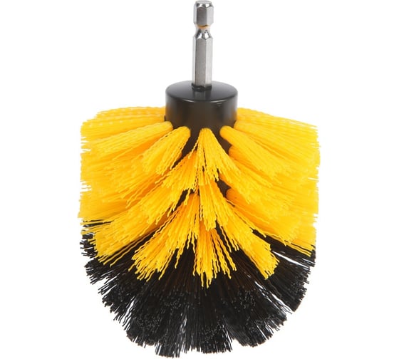 Изображение товара Насадка щетка на шуруповерт 87 мм, высота 125 мм, шестигранный хвостовик ТУНДРА 9022476