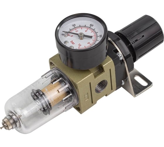 Изображение товара Фильтр-регулятор Partner мини с индикатором давления для пневмосистем 1/4"(10Мк, 550 л/мин, 0-10bar, рабочая температура 5-60) AW2000-02(54479) PA-AW2000-02(54479)