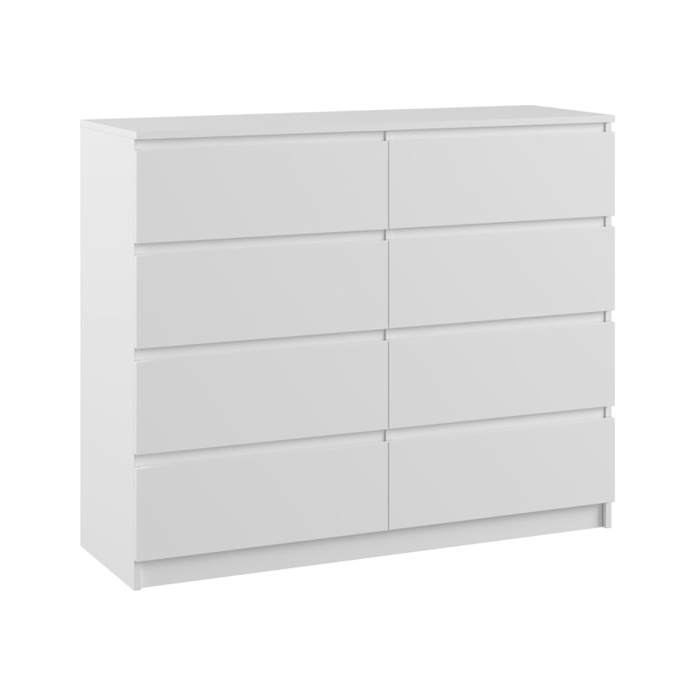 Изображение товара Комод Woodville Мадера 1200.8 белый с 8 ящиками