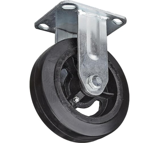 Изображение товара Колесо для тележки неповоротное FCd 160 литая резина, без тормозов, 160 мм ООО Комус 400720