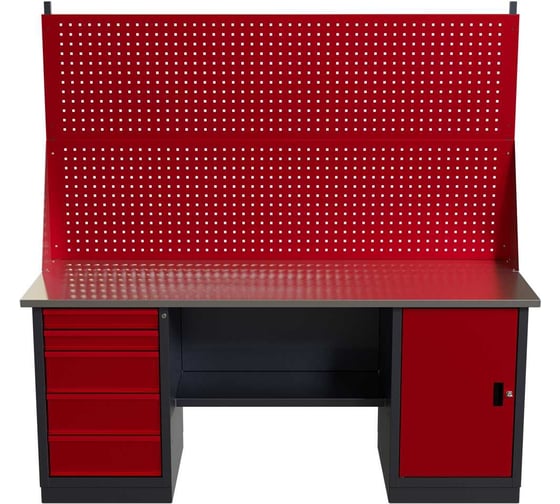 Изображение товара Слесарный двухтумбовый верстак с двойным экраном IRONMEBEL worky wk-5/wk-0 1900 M-IM00201K