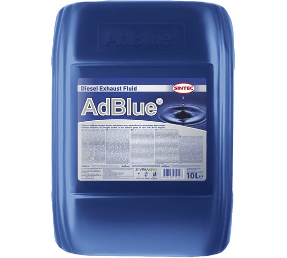 Изображение товара Жидкость AdBlue Sintec 10 л, для системы SCR дизельных двигателей, 804