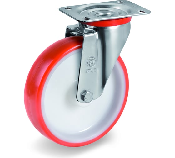 Изображение товара Колесо поворотное с подшипником скольжения (125х35 мм; 220 кг; полиуретан/полиамид) Tellure Rota 604203