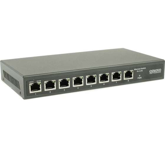 Изображение товара Коммутатор 2.5G Ethernet на 8 RJ45 портов OSNOVO SW-8D-1 sct1501