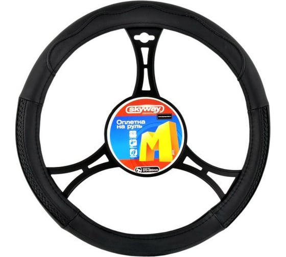 Изображение товара Оплетка Modern-7 SKYWAY M Черная экокожа S01102178