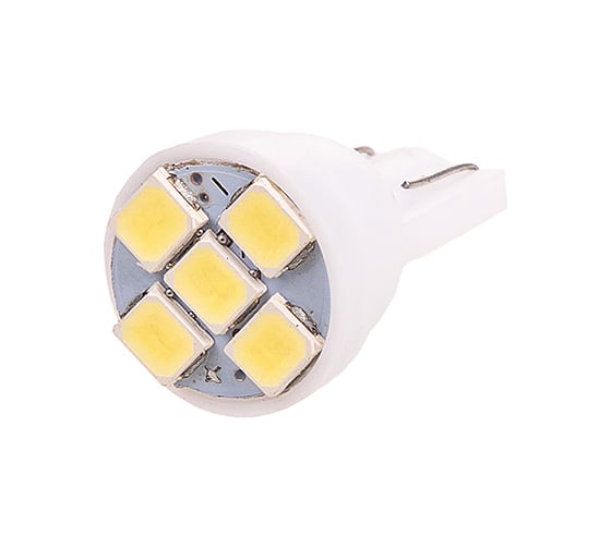 Изображение товара Автолампа диод SKYWAY T10*W5W* 12V 5 SMD Блистер без цоколя 1-конт Белая компл. 2 шт. Габариты, S08201341