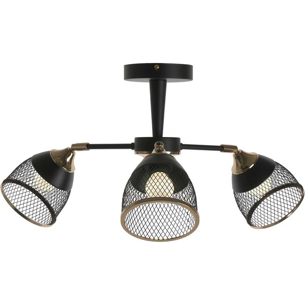 Изображение товара Потолочная люстра Мелодия Света sl2839-3 bk+gd 3 лампы 60 Вт черный золото