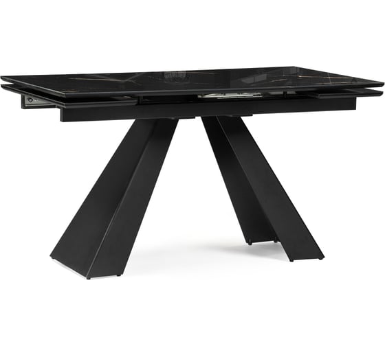 Изображение товара Стеклянный стол Woodville Торвальд, обсидиан/черный 474325