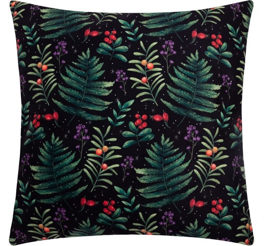 Изображение товара Чехол на подушку Этель Папоротник 40x40 см, 100% п/э, велюр 7029992