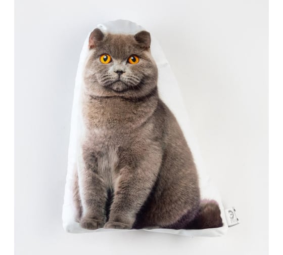 Изображение товара Декоративная подушка Этель "Кот" 33x40 см, велюр, 100% п/э 6030065