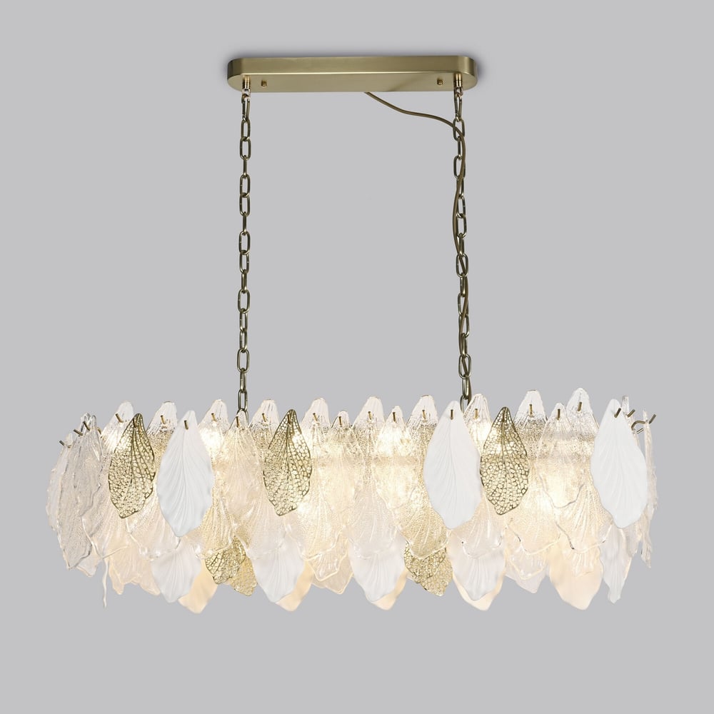 Изображение товара Подвесная люстра Bogate's 370 золото с фактурным стеклом