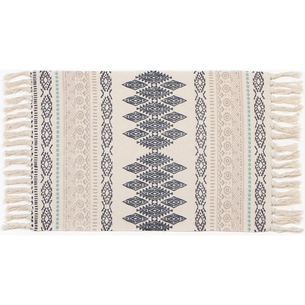 Изображение товара Коврик Этель Узоры 60х90 см из хлопка и полиэстера нескользящий