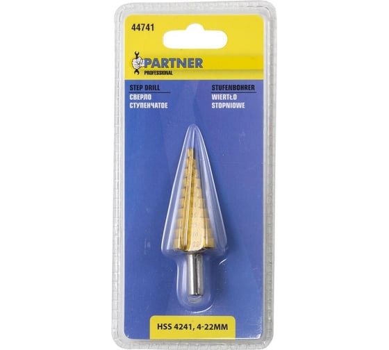 Изображение товара Сверло ступенчатое HSS 4241, 4-22 мм, в блистере Partner PA-44741(29866)