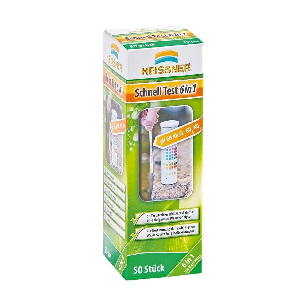 Изображение товара Тестер для пруда Heissner 6 в 1 TZ791-00 тест-полоски контроль воды