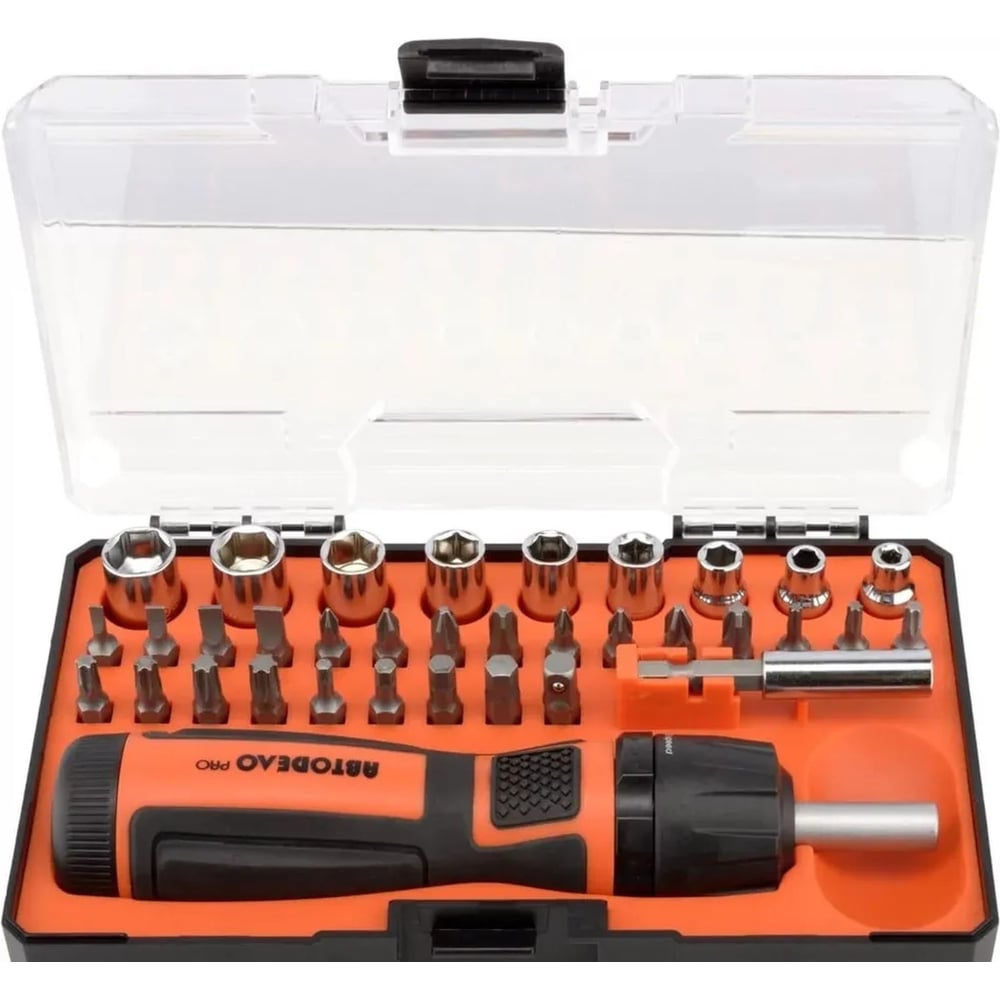 Изображение товара Набор отверток АвтоDело PRO 35 предметов в пластиковом футляре