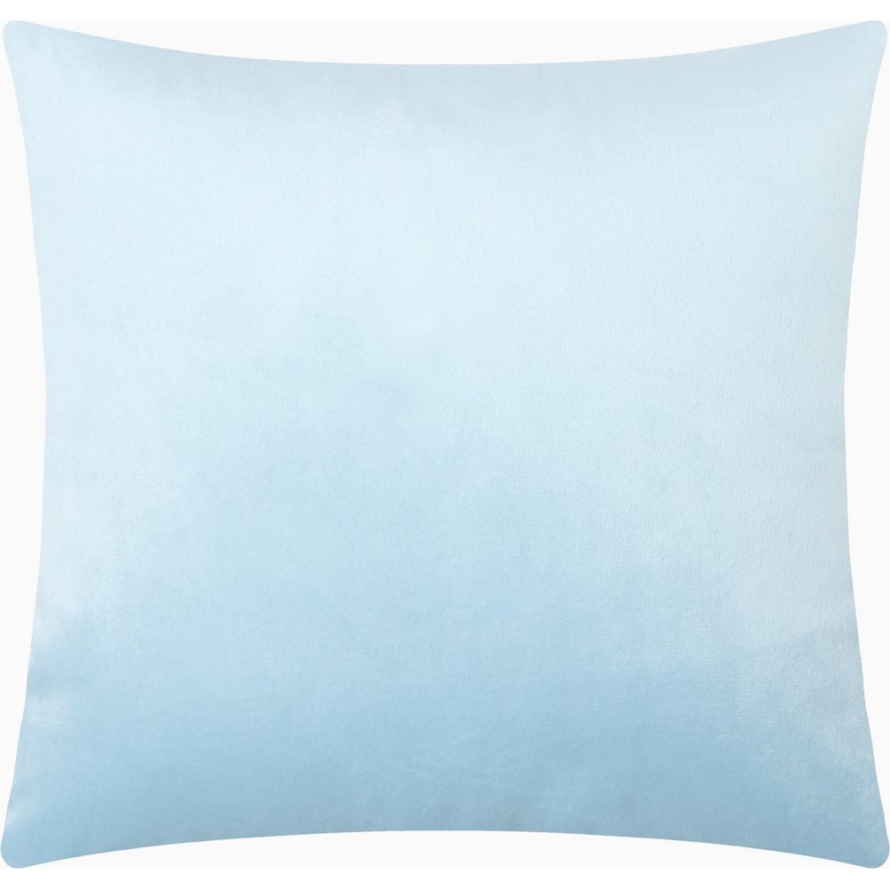 Изображение товара Декоративная подушка Этель голубая 30х30 см велюр съемный чехол