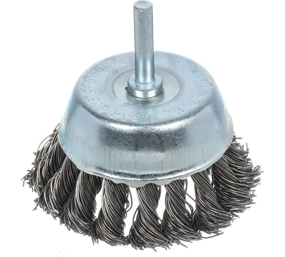 Изображение товара Щетка для дрели 65 мм, чашка со шпилькой, крученая проволока BARTEX 265917