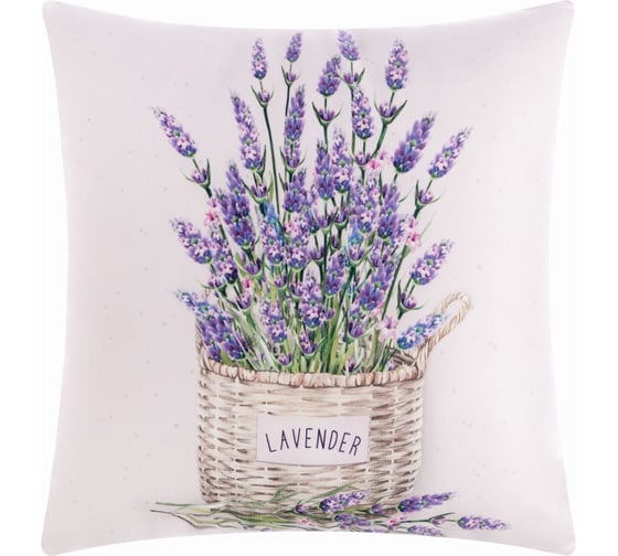 Изображение товара Подушка Этель "Lavender" 40x40 см, 100% п/э 7516080