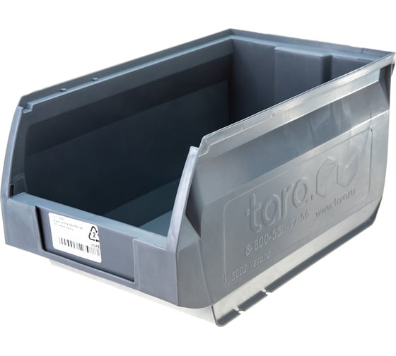 Изображение товара Ящик Тара.ру Verona 250х150х130 PP, темно-серый 16587