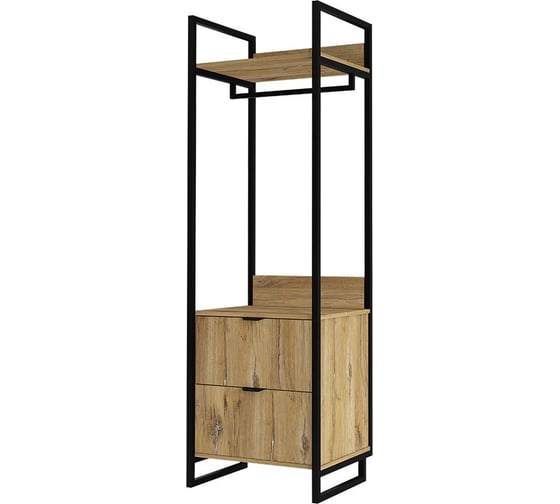 Изображение товара Модульный стеллаж Alternative тип 2 бастет с тумбой дуб флагстафф 7781 пч 16 мм 600x480x1930 мм 00000052400