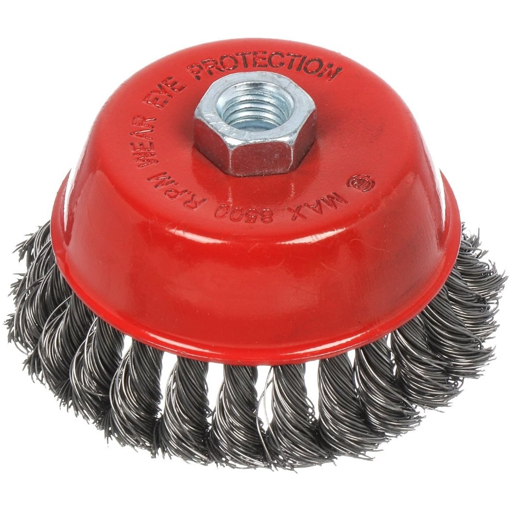 Изображение товара Щетка для ушм 100 мм, чашка, крученая проволока, гайка М14 BARTEX 265896