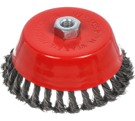 Изображение товара Щетка для ушм 150 мм, чашка, крученая проволока, гайка М14 BARTEX 265898