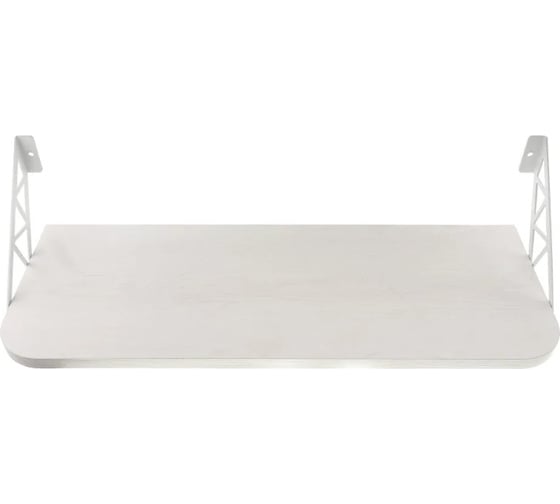 Изображение товара Деревянная полка EMBODIMENT в стиле лофт, настенная, дуб Харбор, белая EMB-SHF-WW-HAW