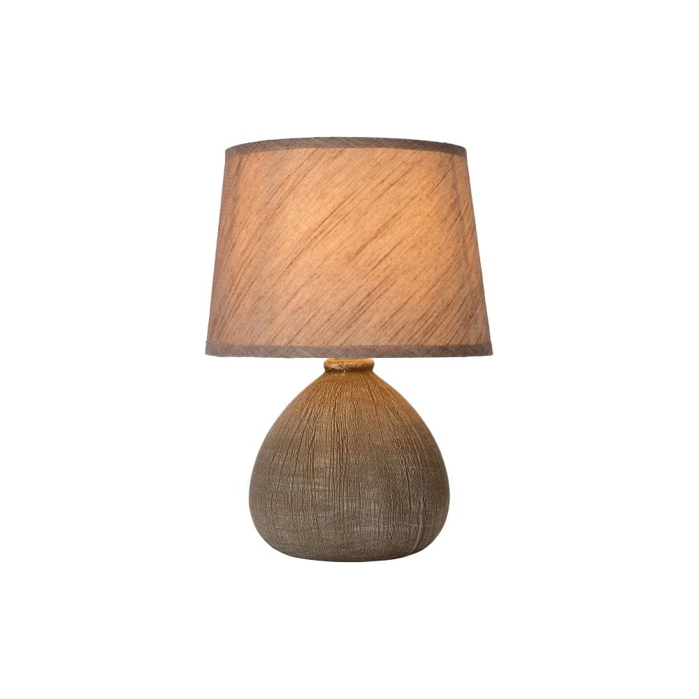 Изображение товара Настольная лампа Lucide RAMZI 47506/81/43 стиль кантри бежевый ткань керамика