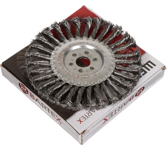 Изображение товара Щетка плоская для ушм 175x0.5x22.2 мм, крученая проволока BARTEX 364696