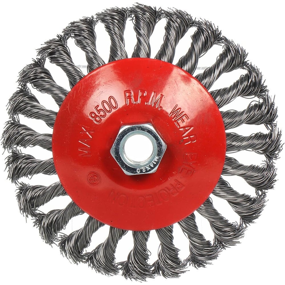 Изображение товара Щетка для ушм 125 мм тарелка с крученой проволокой М14 BARTEX 265890