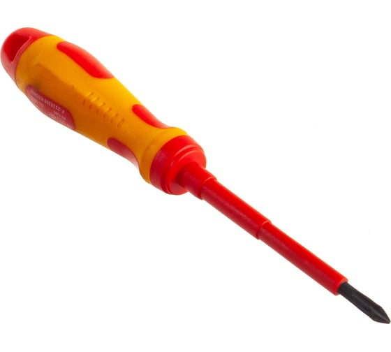 Изображение товара Высоковольтная отвертка Kraftool Expert Cr-Mo-V стержень двухкомпонентная маслобензостойкая рукоятка PH №1 80 мм 250084-1-080