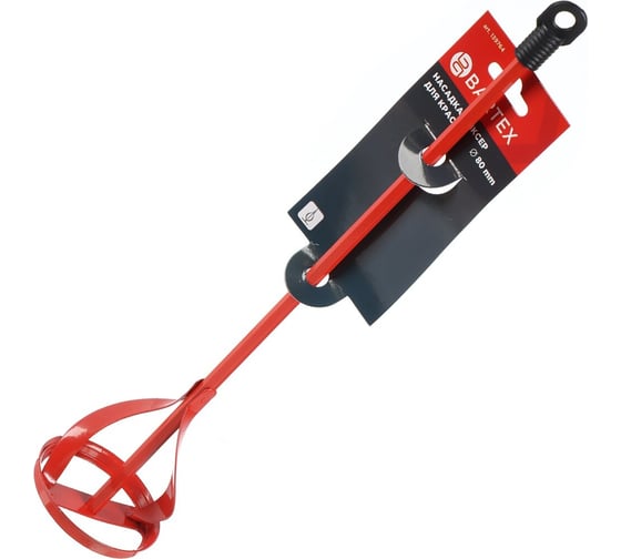 Изображение товара Насадка-миксер для краски 80x400 мм, окрашенная, BARTEX 139764