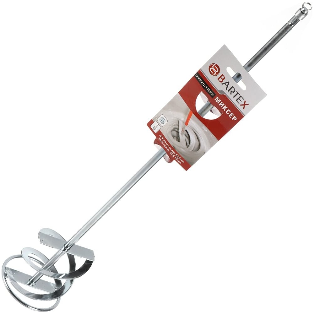 Изображение товара Насадка миксер для красок и строительных смесей 100x600 мм цинк SDS Plus BARTEX 413143