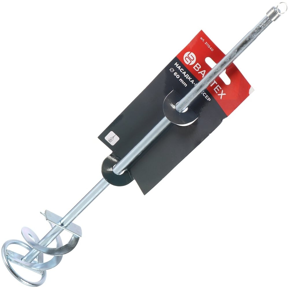 Изображение товара Насадка-миксер для красок BARTEX 60x400 мм, плоские лопасти