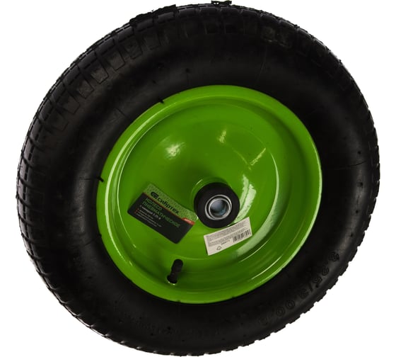 Изображение товара Колесо пневматическое (3.25/3-8; длина оси 90 мм; подшипник 16 мм) СИБРТЕХ 68973