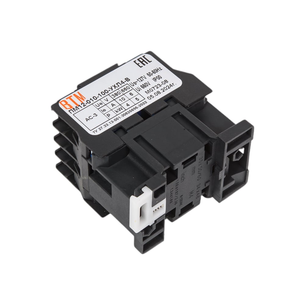 Изображение товара Пускатель ВТМ (S) ПМ 12-010100-10А-127АС-(1з)-УХЛ4-В ВТМ00002510