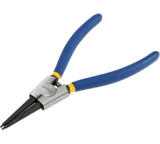 Изображение товара Съемник внешних стопорных колец ТУНДРА прямые губки на разжим, 170 мм 9703258