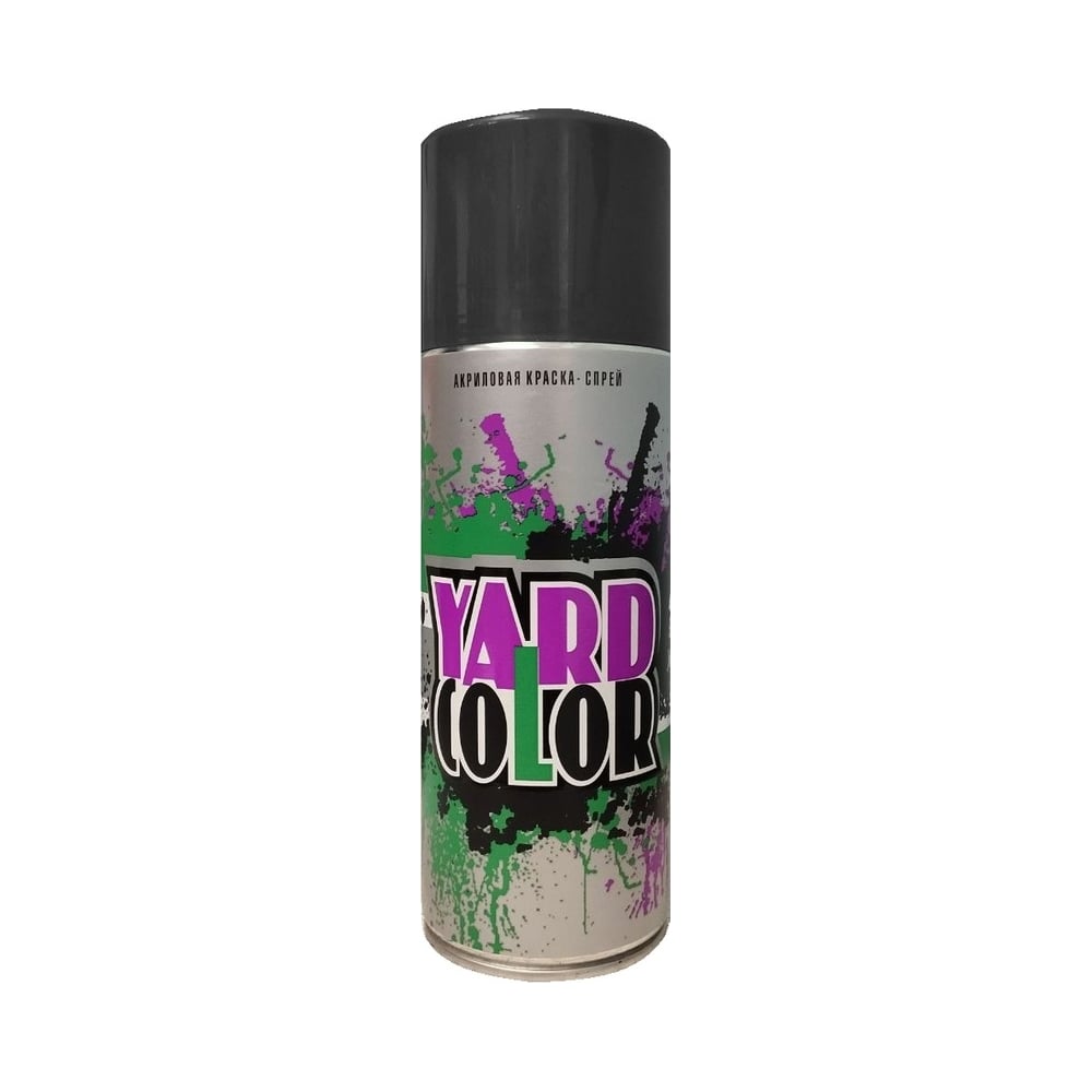 Изображение товара Аэрозольная краска Аэрохим YARD COLOR универсальная, черная матовая RAL 9005, 400мл. YAR-102
