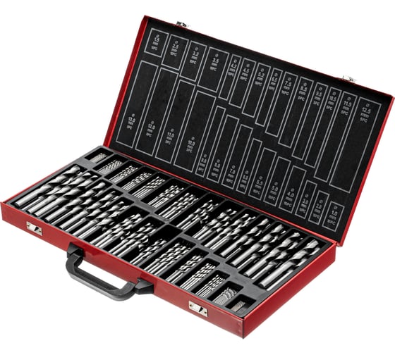 Изображение товара Набор сверл по металлу в металлическом кейсе (230 шт; 1-13 мм; HSS) MATRIX 723230